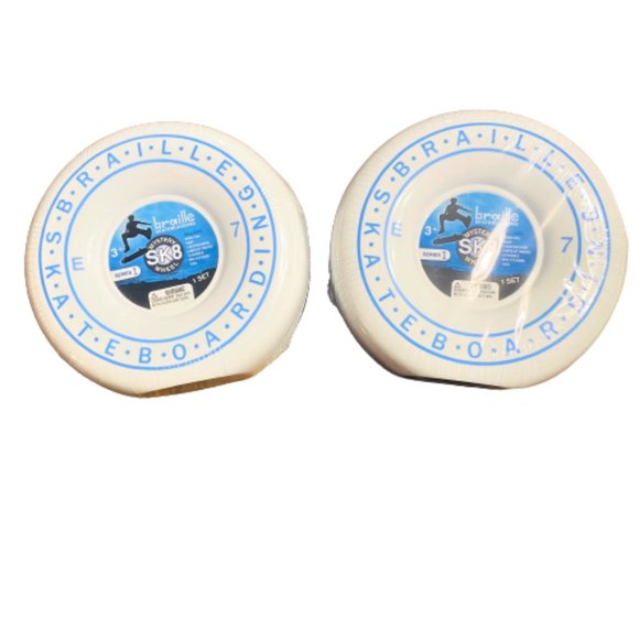 (2pk) Braille Skateboarding SK8 Mystery Wheel Series 1 Mini Collectible Boards - Picture 1 of 4